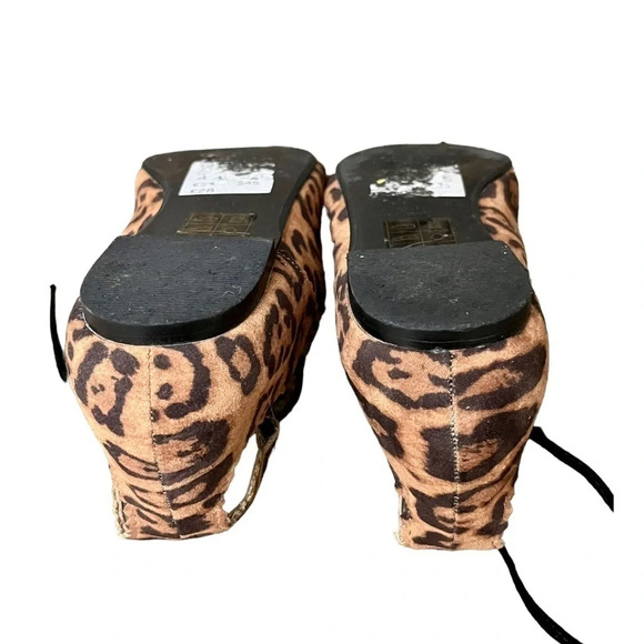 Womens Topshop Leopard Print Lace-up Flat -multicolor slip on flap 4/37 - Picture 10 of 13